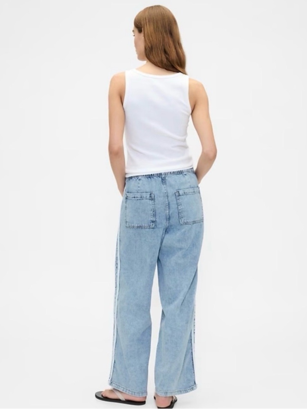 NWT GAP High Rise Wide Leg Striped Jean - Picture 3 of 10